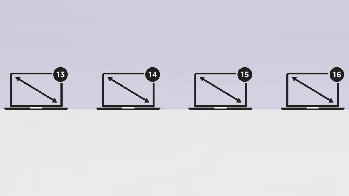 common laptop screen sizes