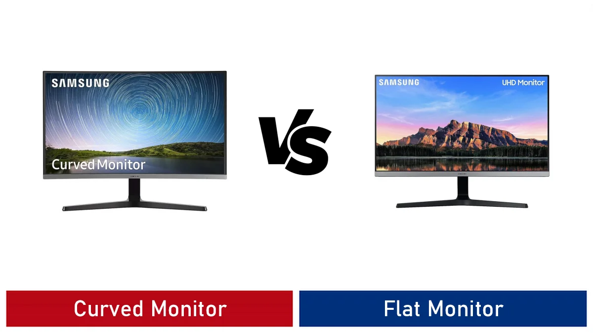 curved monitor vs flat monitor