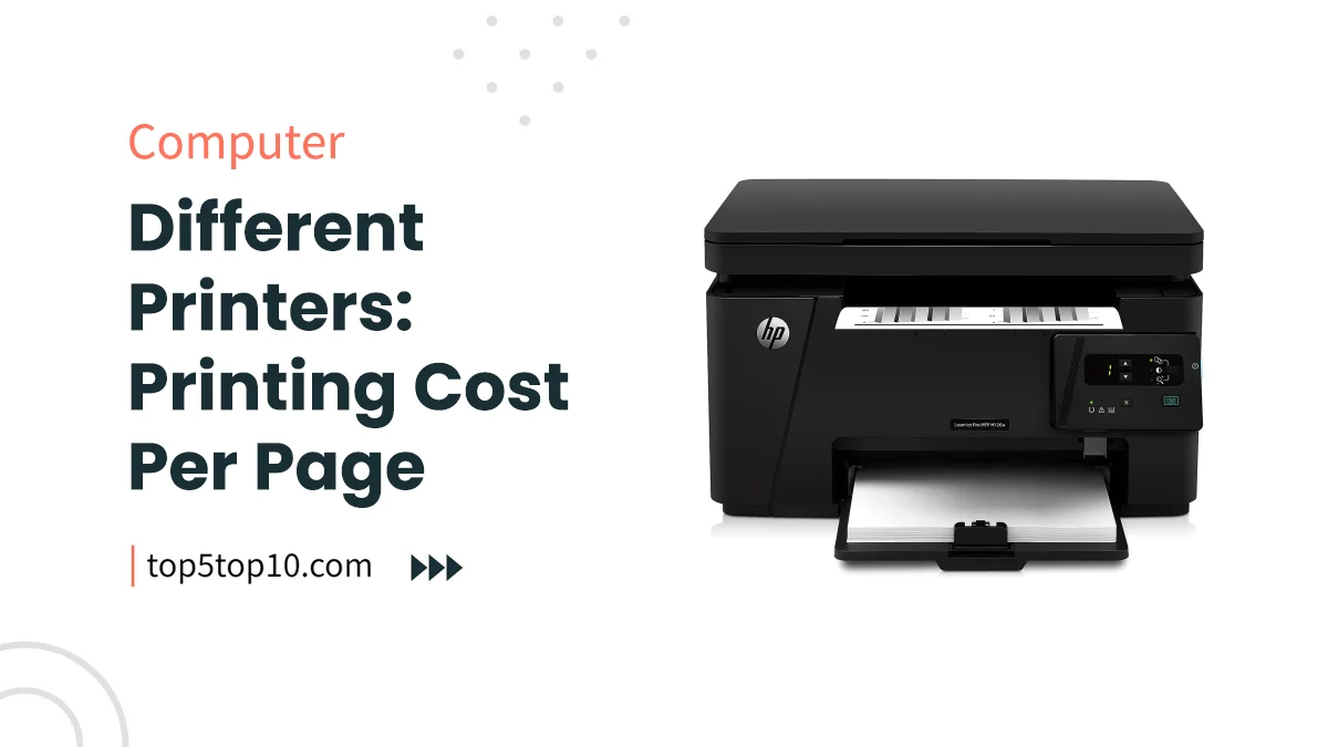 printing cost per page of different printers